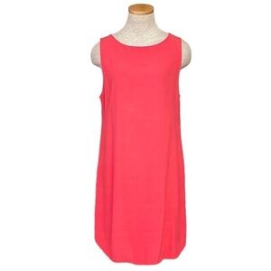 BB DAKOTA Shift Dress Coral Pink Open Back Sleeveless Size Medium